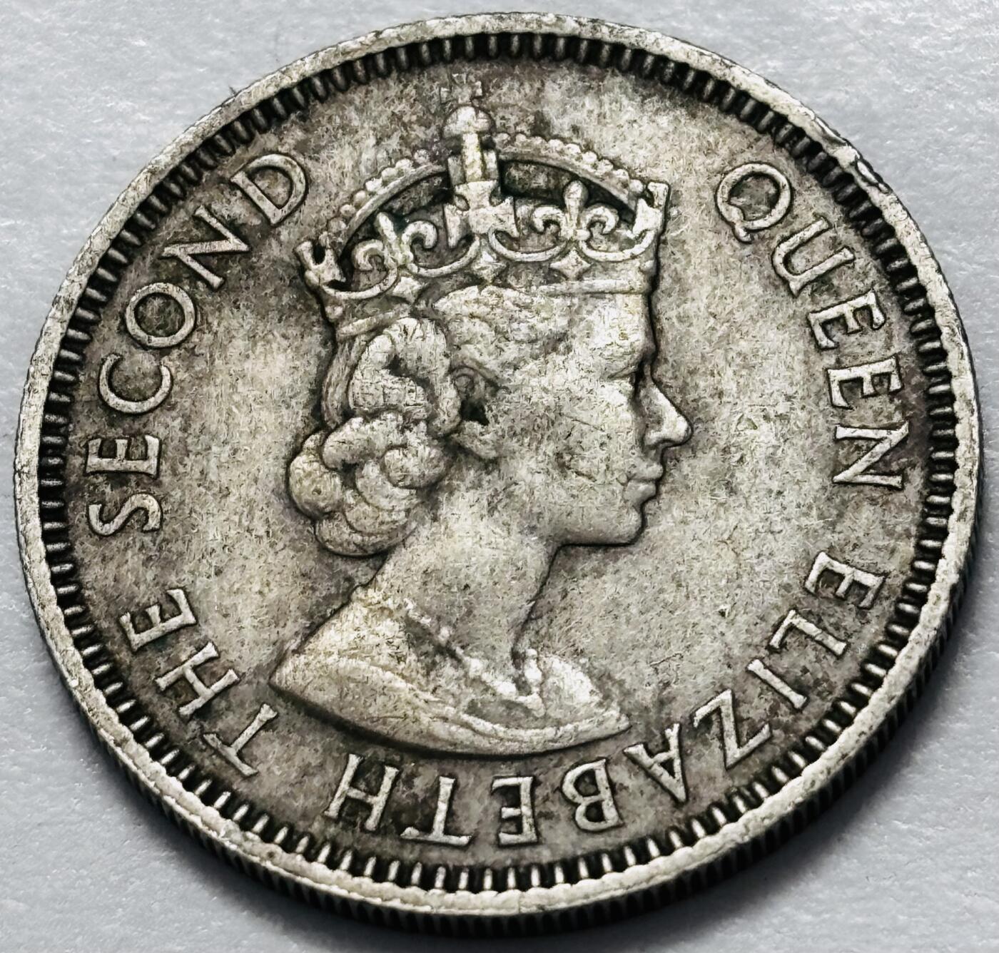 文馨钱币收藏 2026新年第四场（第 290 场）【长期接代拍品】 好品 1957 年英属东加勒比 25 分