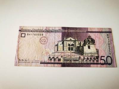 零零发流通品外国纸币拍卖 无佣金 - 多米尼加50