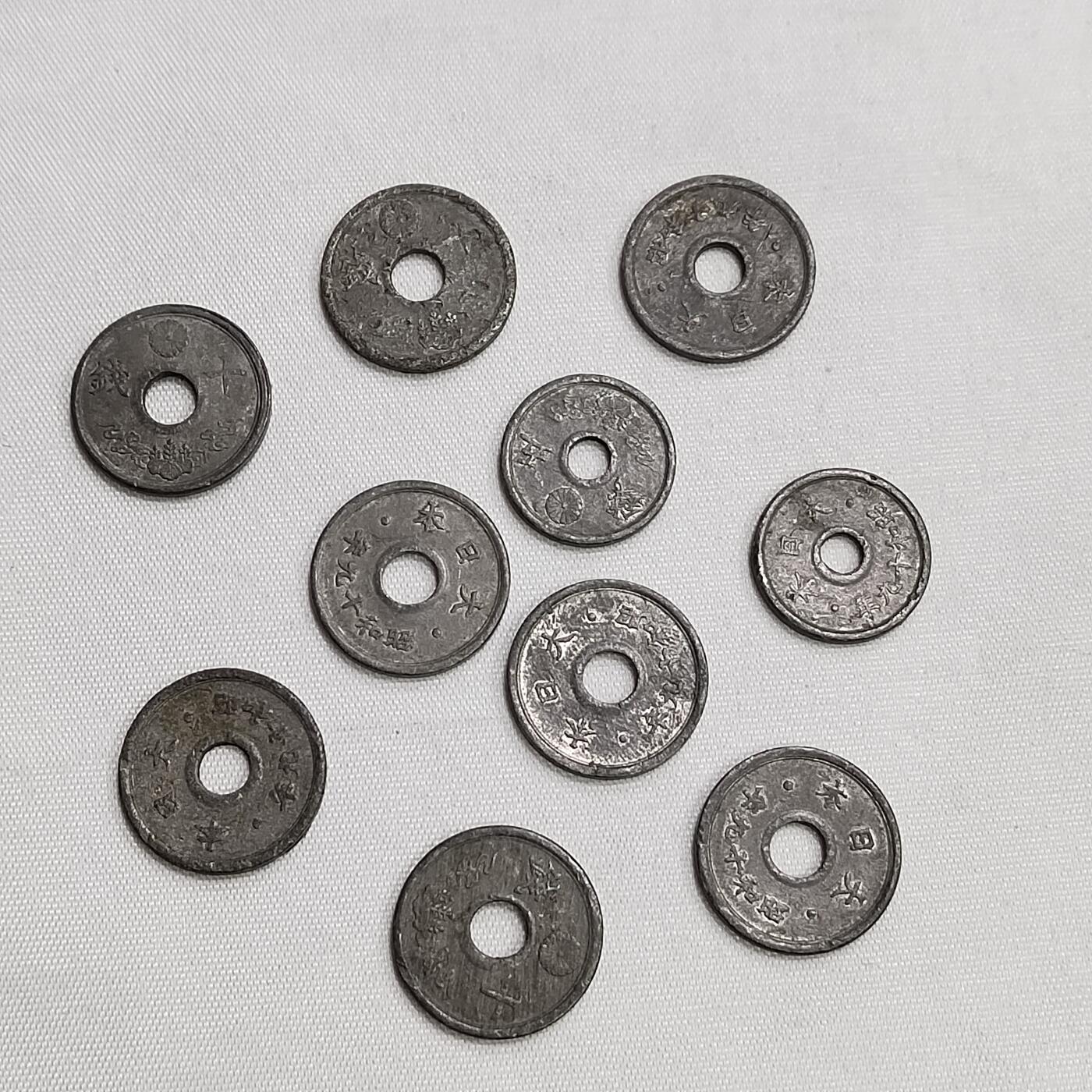 PCAI钱币  22-726  日本币专场 日本早期硬币一组10枚