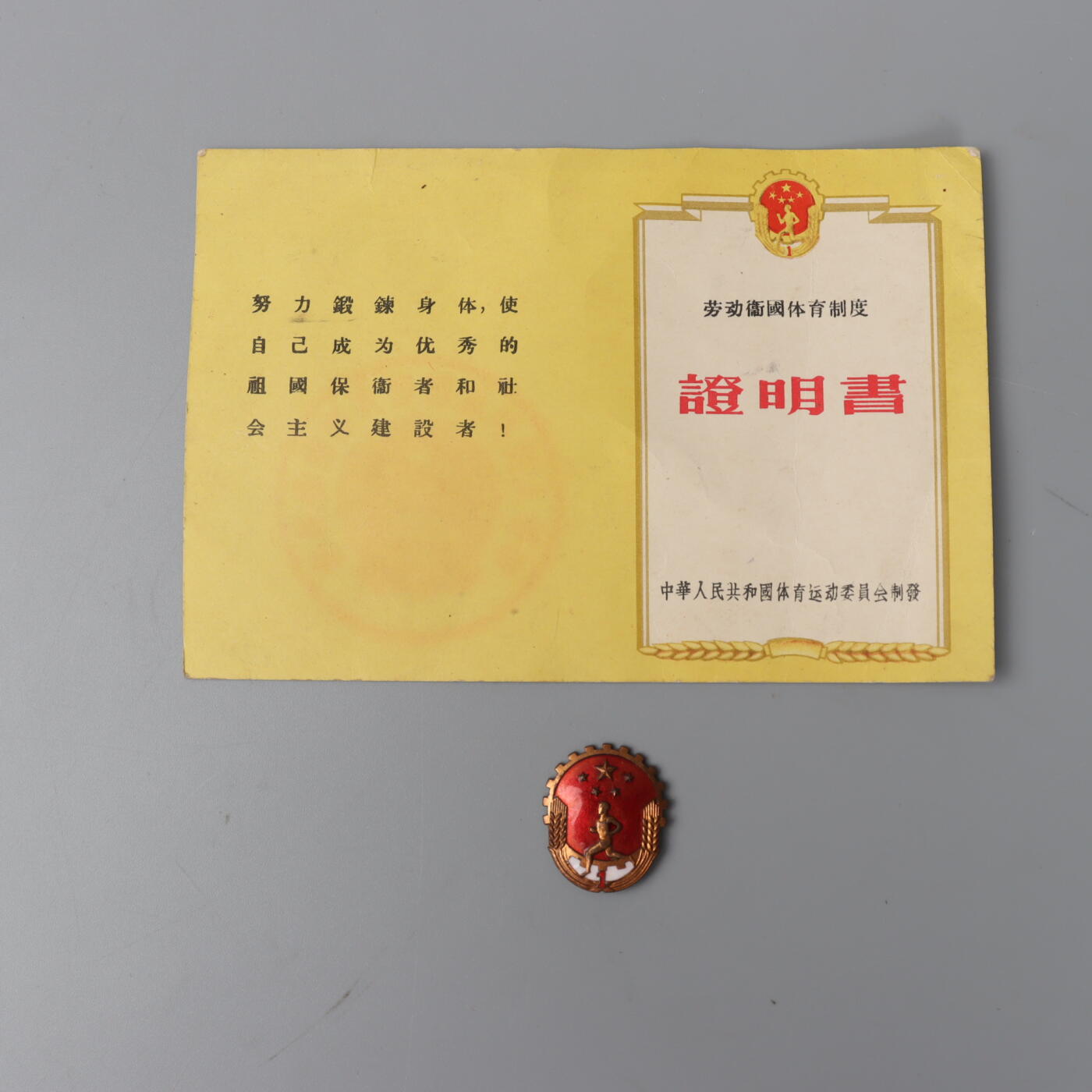迎新年徽章专场-历代徽章21 劳动卫国体育制度章证一套