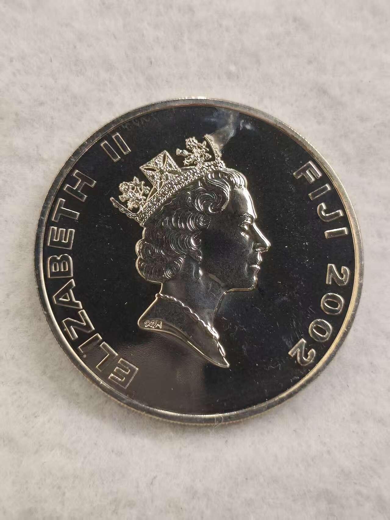 G&W世界散币，银币处理专场（第44场） 斐济2002年1元 伊丽莎白二世加冕50周年  克朗型