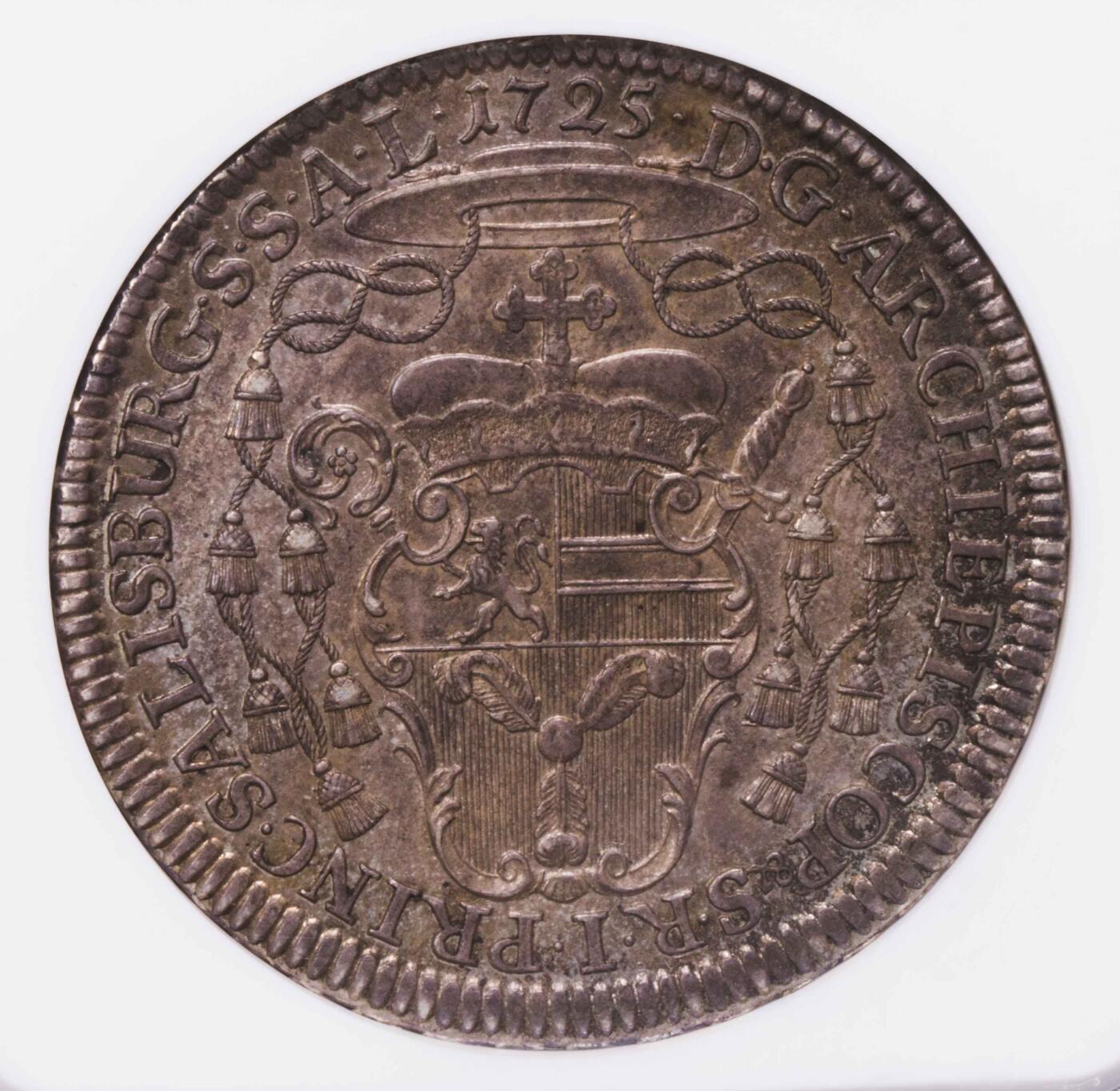 NGC-MS6 1724萨尔茨堡安东大主教泰勒大银币 唯一冠军分