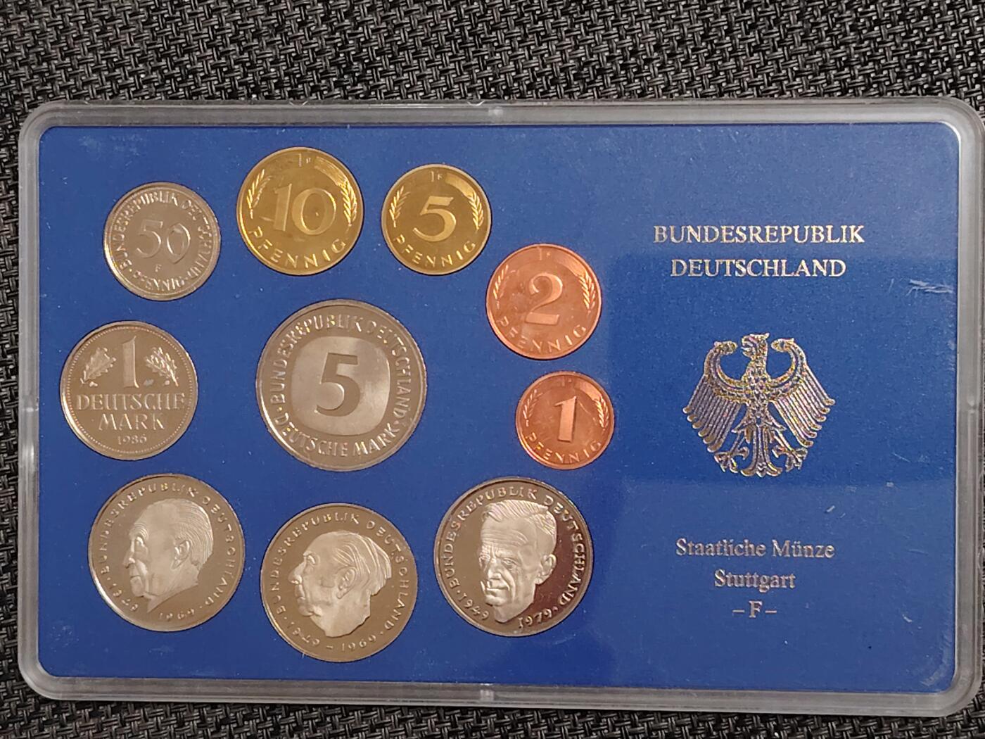 布加迪🐬～世界钱币(上海)🌾第 271 期 /  各国套币和散币 德国🇩🇪 1986年 10枚精致套币