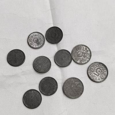 PCAI钱币  22-726  日本币专场 - 日本早期硬币一组10枚