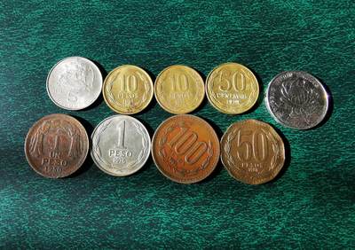 零零发外国硬币拍卖 无佣金 - 智利一组