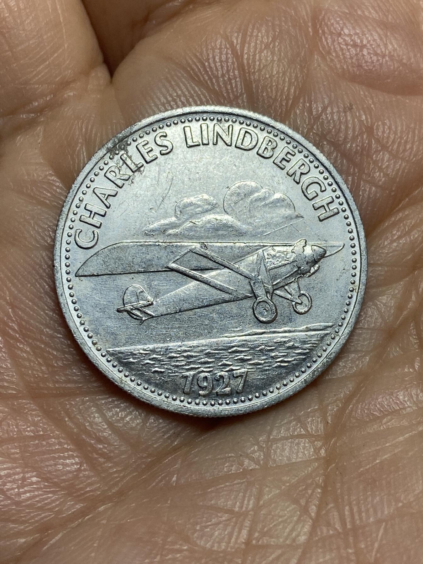 2026年第十三场(总第一百八十二场）外国好品散币场(免佣金) 壳牌发行纪念章(纪念1927年查尔斯·林德伯格单人跨大西洋飞行)