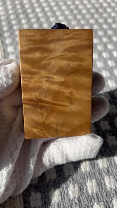 零元拍：B20金丝楠平安无事牌，3D立体水波香喷喷的小金砖，金光闪闪，78.8/52/13MM