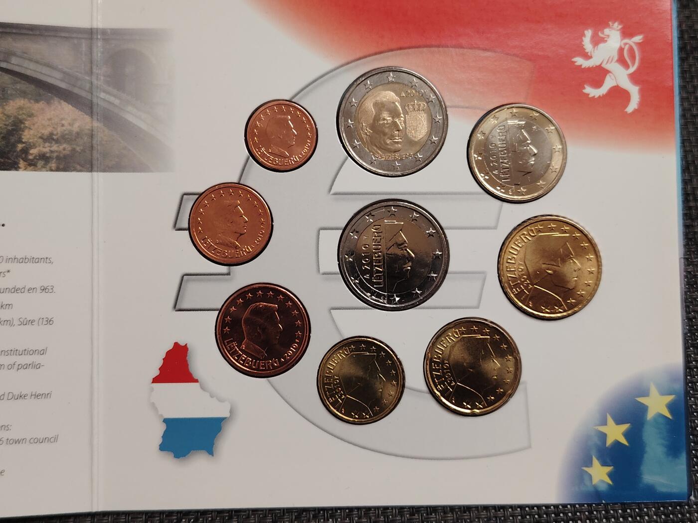 布加迪🐬～世界钱币(上海)🌾第 271 期 /  各国套币和散币 卢森堡🇱🇺 2010年 9枚套币