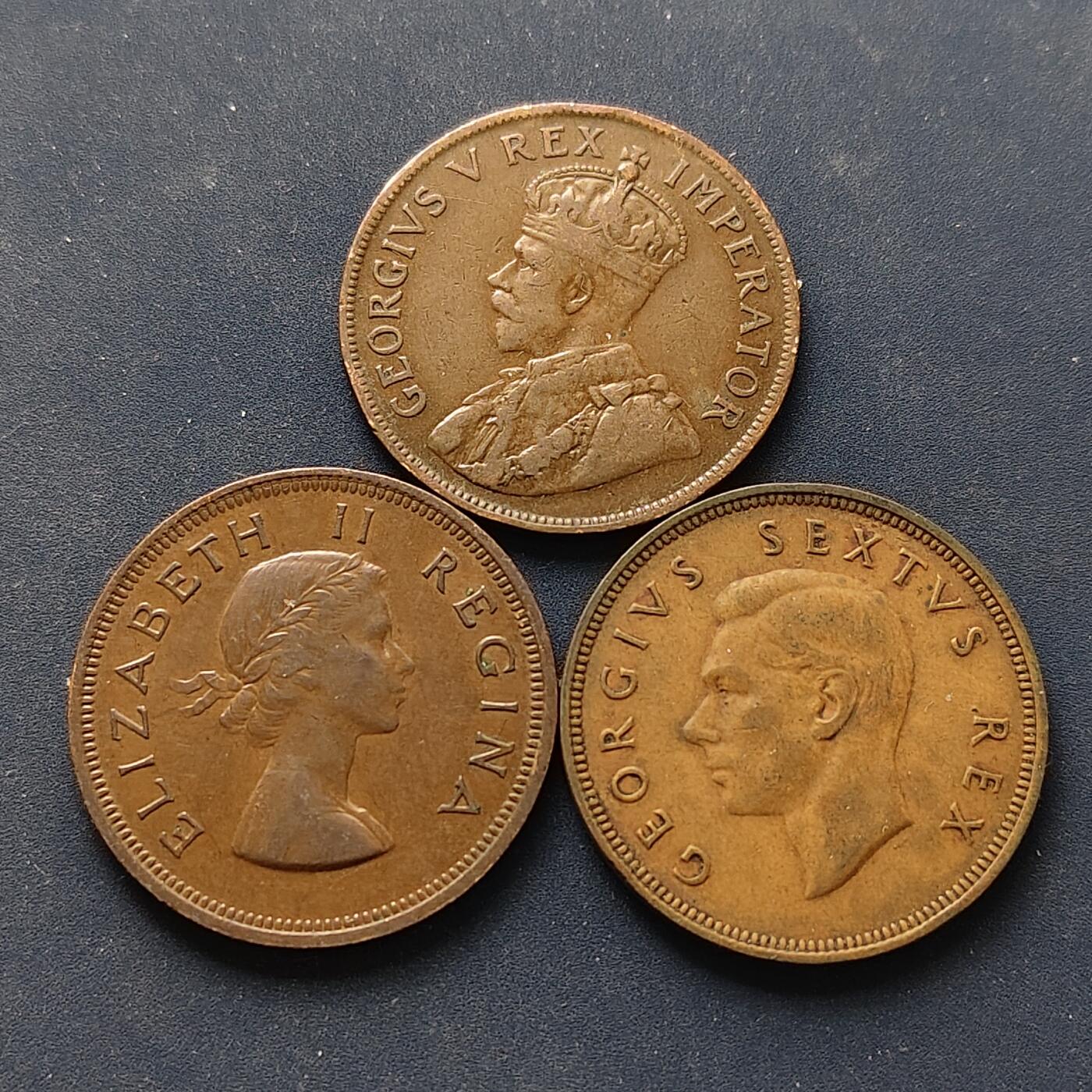 【全场包邮】纯粹捡漏拍496场-持续更新中 南非各年份不同三王三代1便士3枚一组