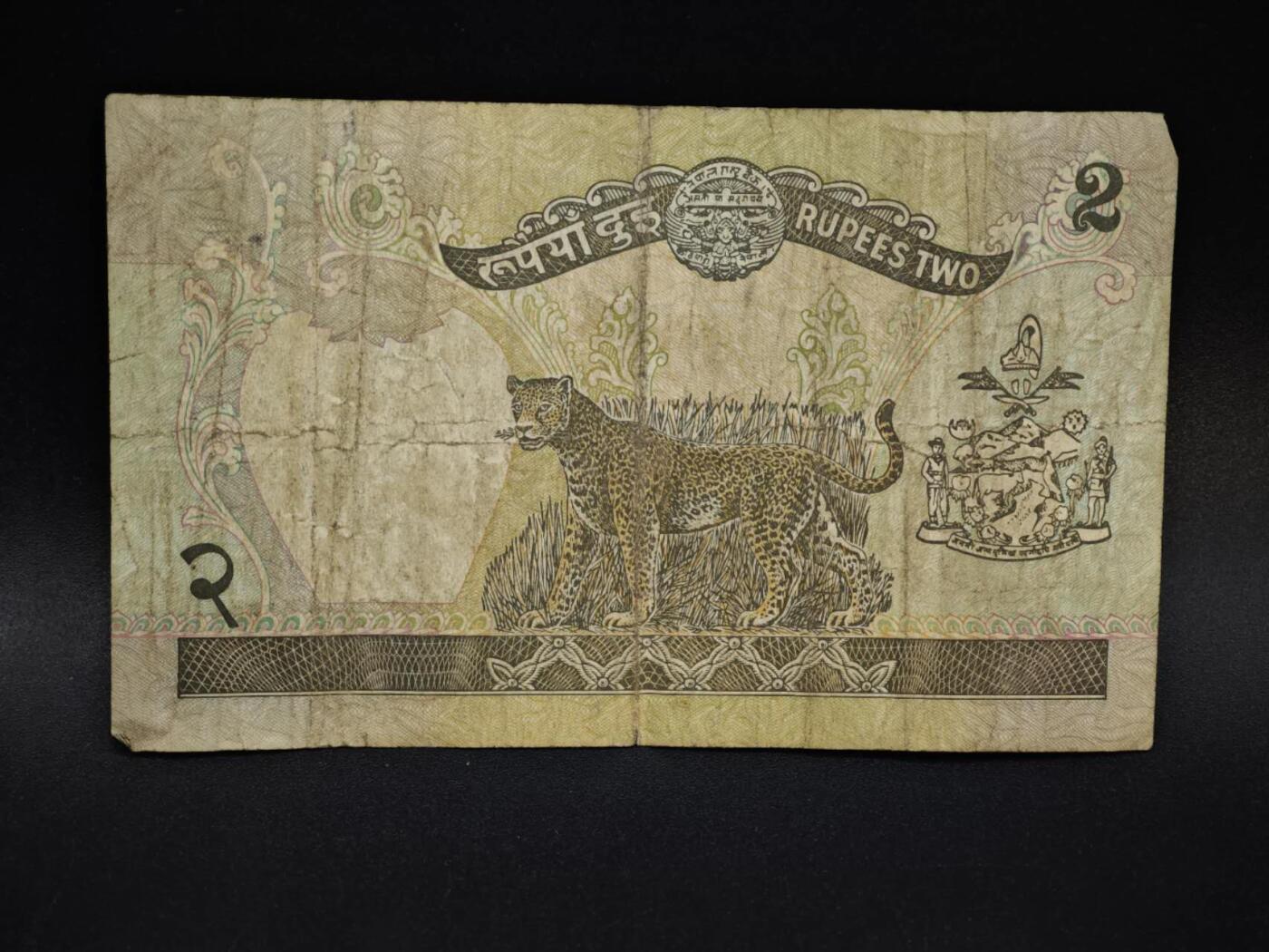 【淘币小摊】限时拍第八百五十二拍  无佣金福利纸币场  满百包邮可预留两周  周一统一发货  尼泊尔2卢比纸币【有折】