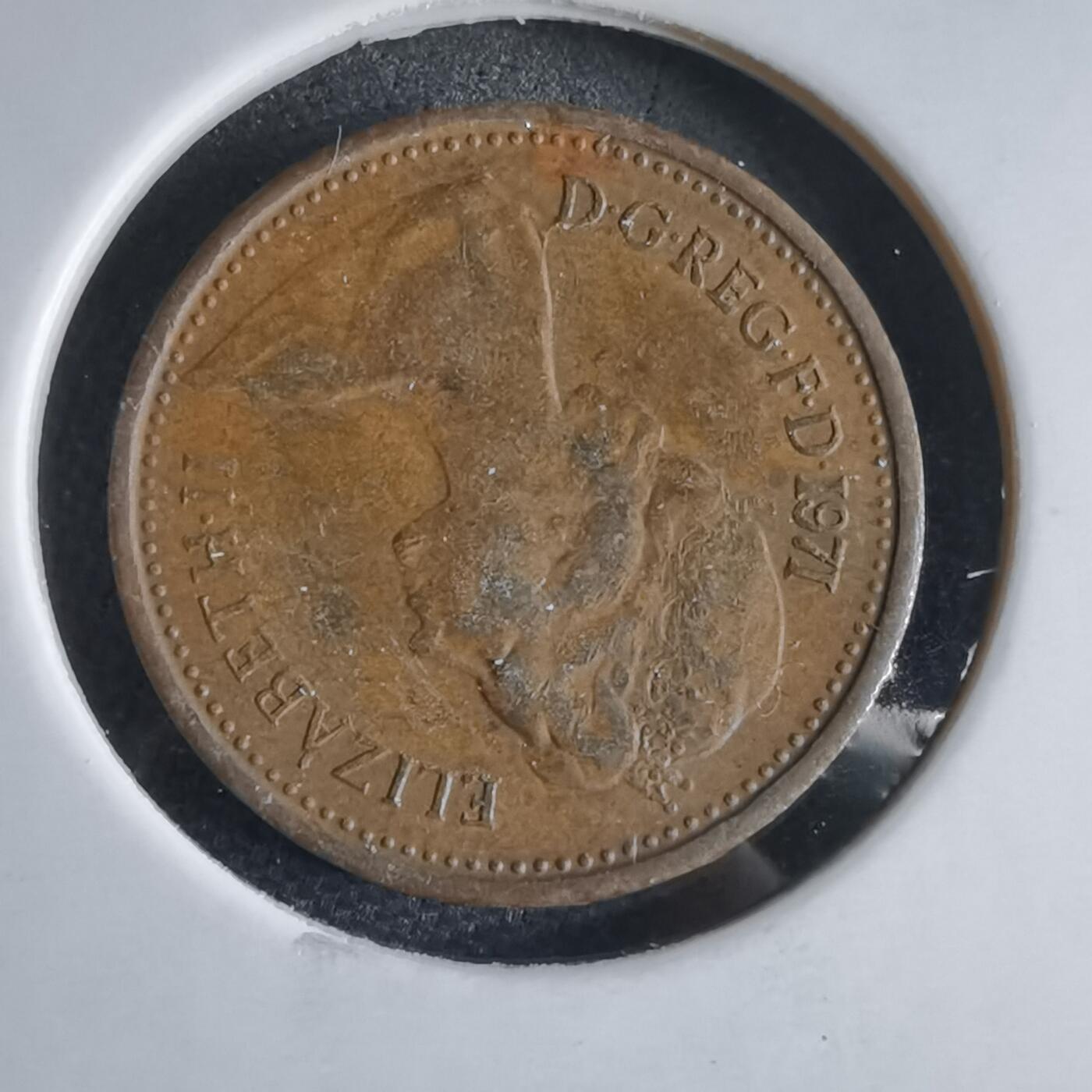 沼泽如烟--第969场 英国1971年半便士