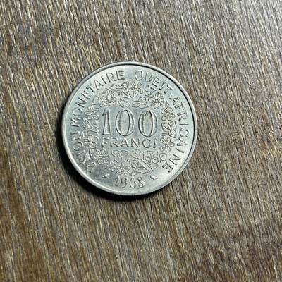 【春节前最后一拍，下一场3.3号】★第139场★散币场。不寄存，30包邮。不满30元，支付5元运费。《接受代拍 代送NGC评级》 - 39【无寄存】1968 西非 100法郎 