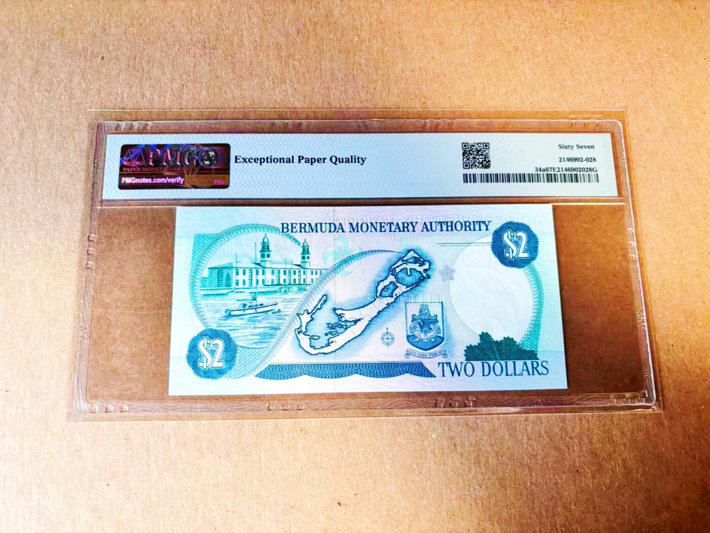 【Blue Auction】世界纸币精拍第778期——18级TOP拍卖/信誉/品质/专业/高效💫 【B/1首发冠 千位小号无47】巴哈马 1988年2元 女王 PMG67EPQ 