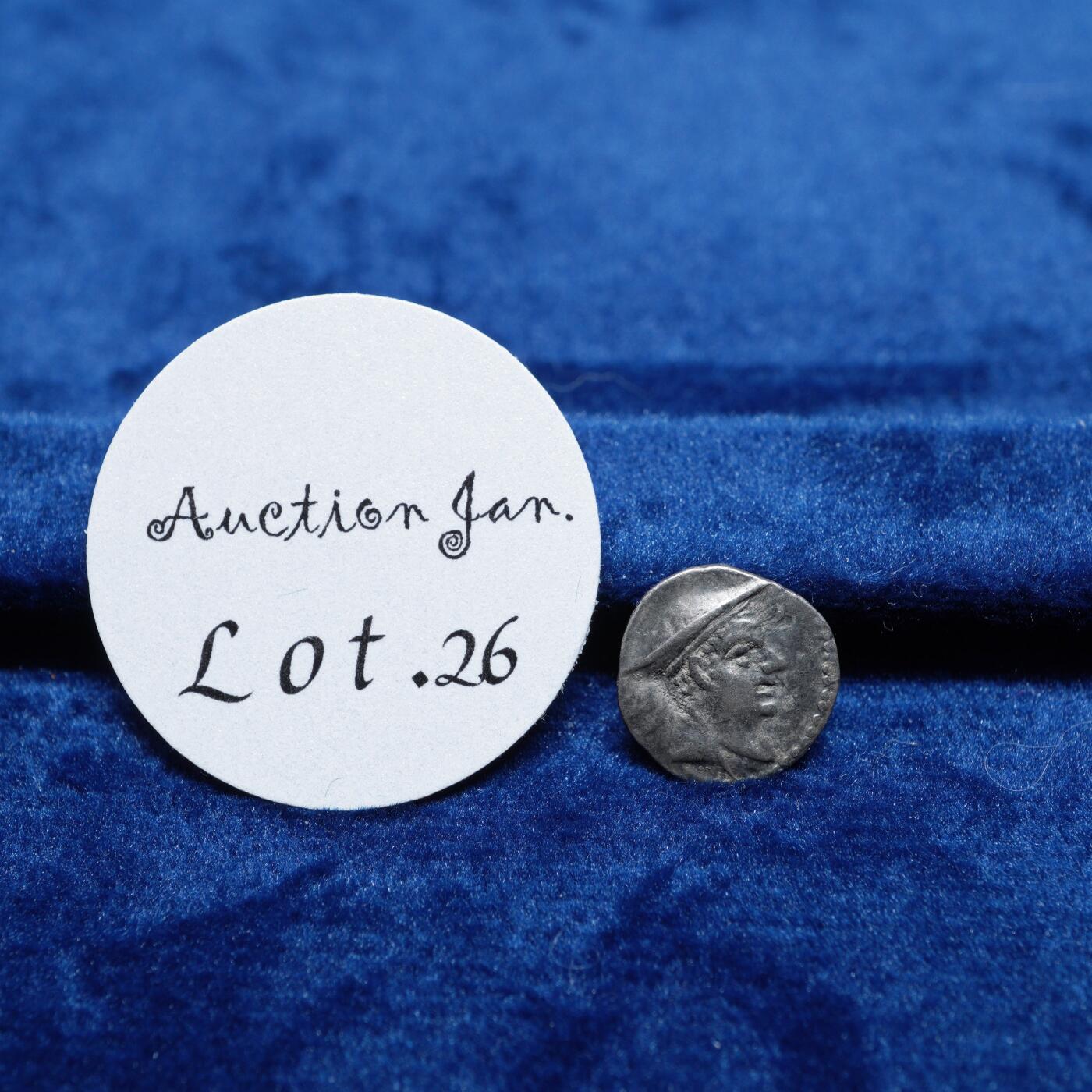 琋语集藏2026年02月欧洲古典打制币拍卖 古希腊巴克特里亚-安蒂马库斯奥波银币