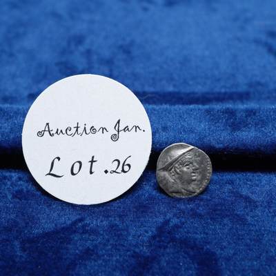 琋语集藏2026年02月欧洲古典打制币拍卖 - 古希腊巴克特里亚-安蒂马库斯奥波银币