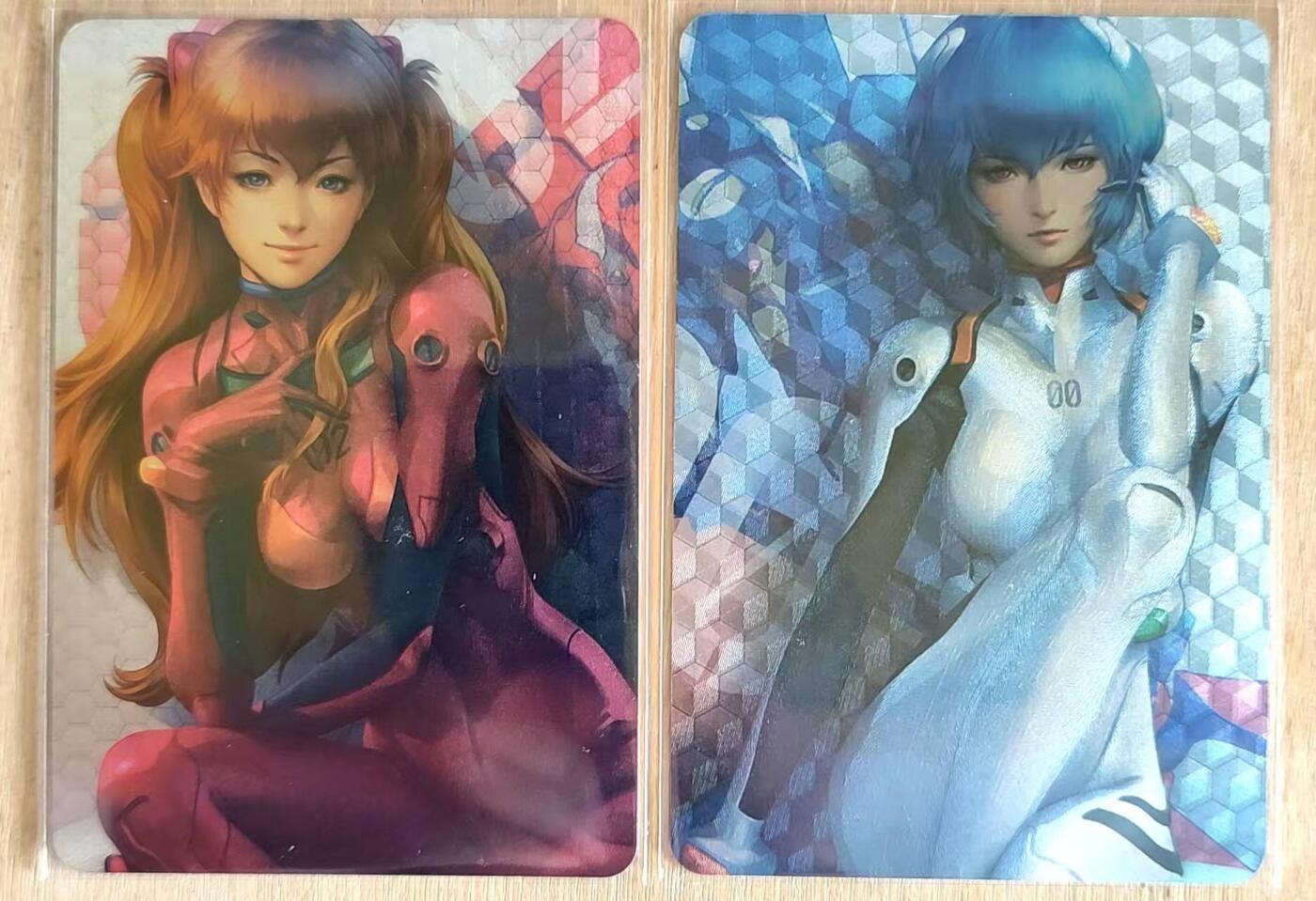 春节前倒数第三场！！龙虎卡牌-七三场（满200元包邮，无佣金，每周六结拍，欢迎送拍） 粗闪2张 江东 绫波丽+明日香