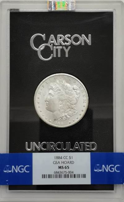博洋堂世界钱币拍卖第158期（全场包邮） - NGC MS65 美国1884 CC 摩根 卡森厂 GSA大封装 高分难得