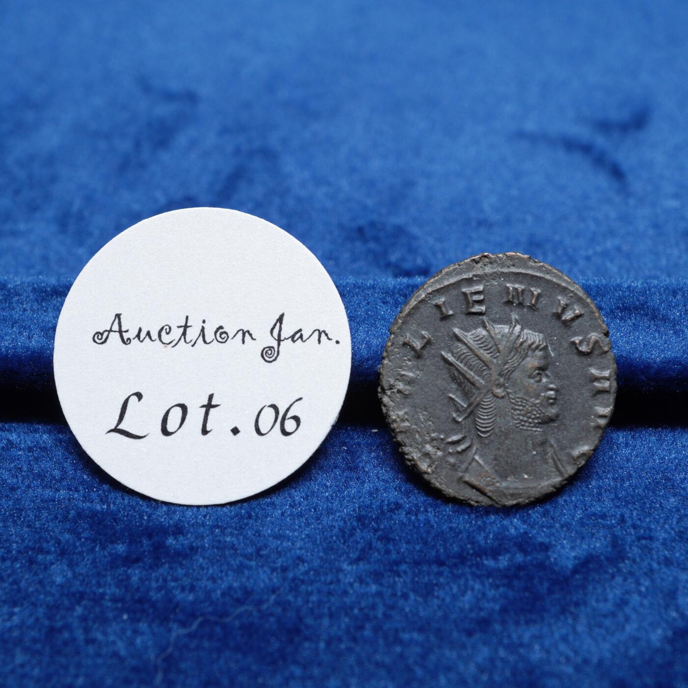 琋语集藏2026年02月欧洲古典打制币拍卖 古罗马帝国加里恩努斯-海马铜币