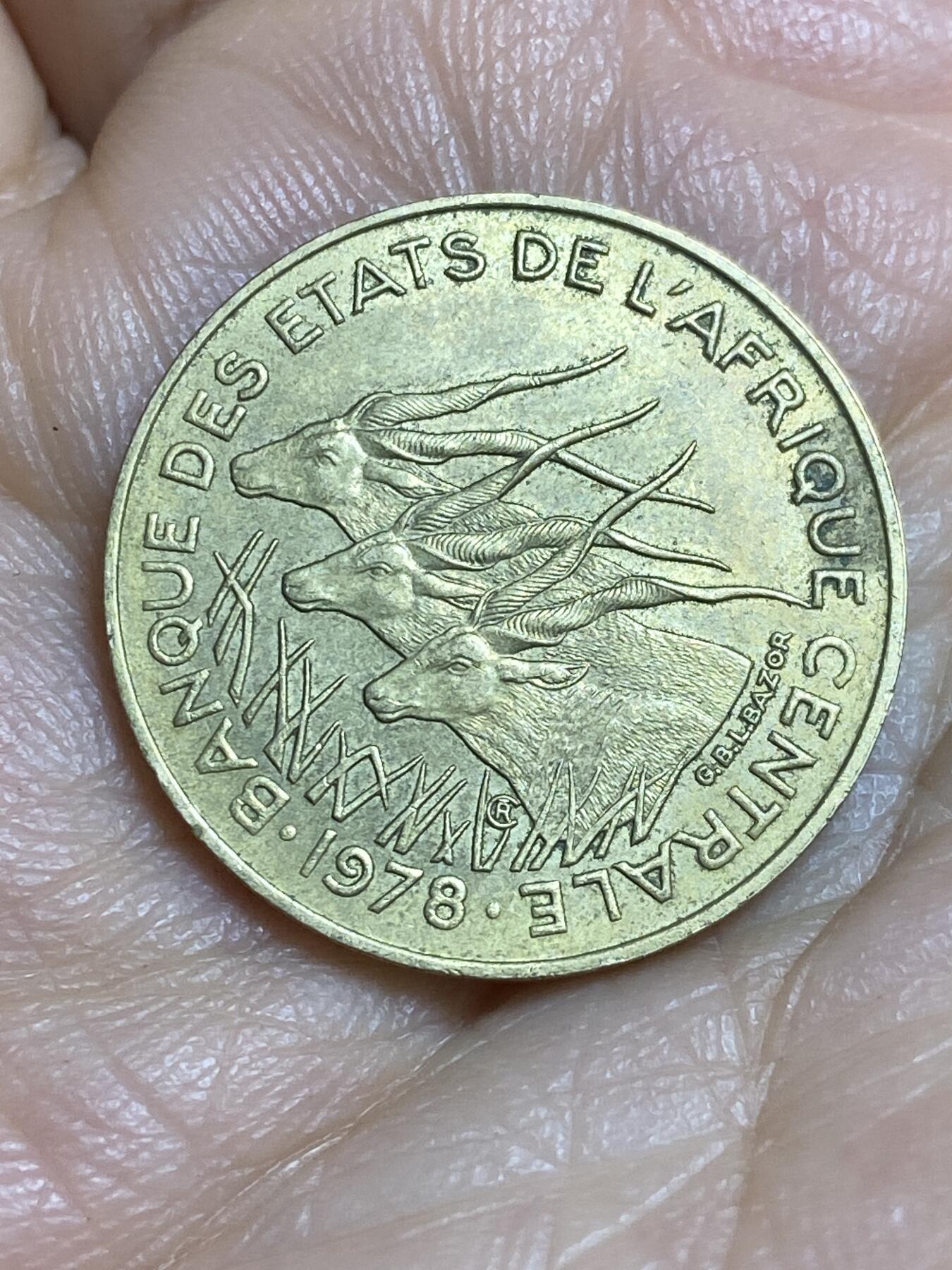 2026年第十四场(总第一百八十三场）外国好品散币场(免佣金) 中非国家联盟1978年10法郎(第一版，Dolphin –海豚标)