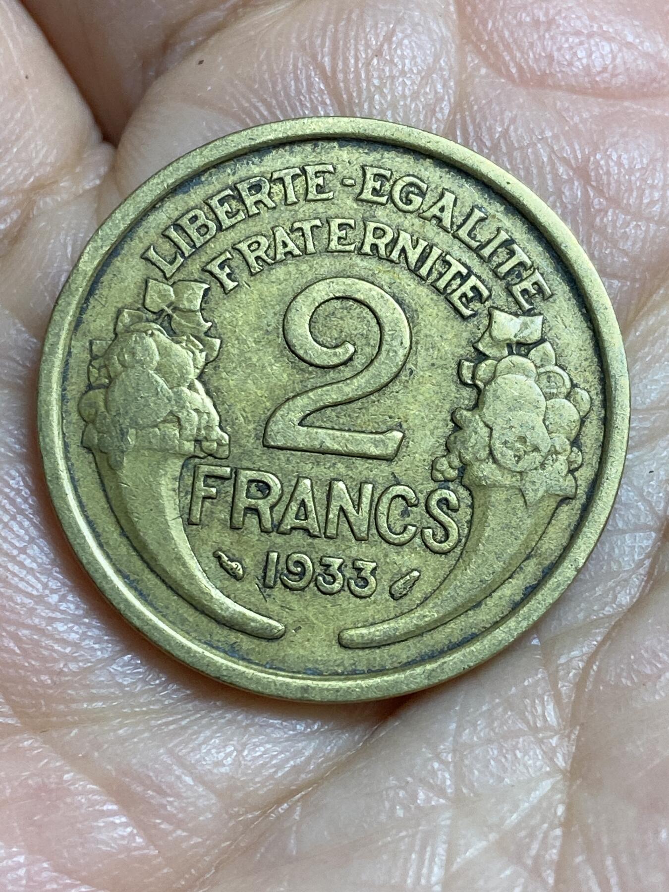 2026年第十四场(总第一百八十三场）外国好品散币场(免佣金) 法兰西第三共和国1933年2法郎