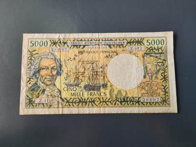 1月22号晚上8点 外国纸币自动截拍第11场 - 法属5000