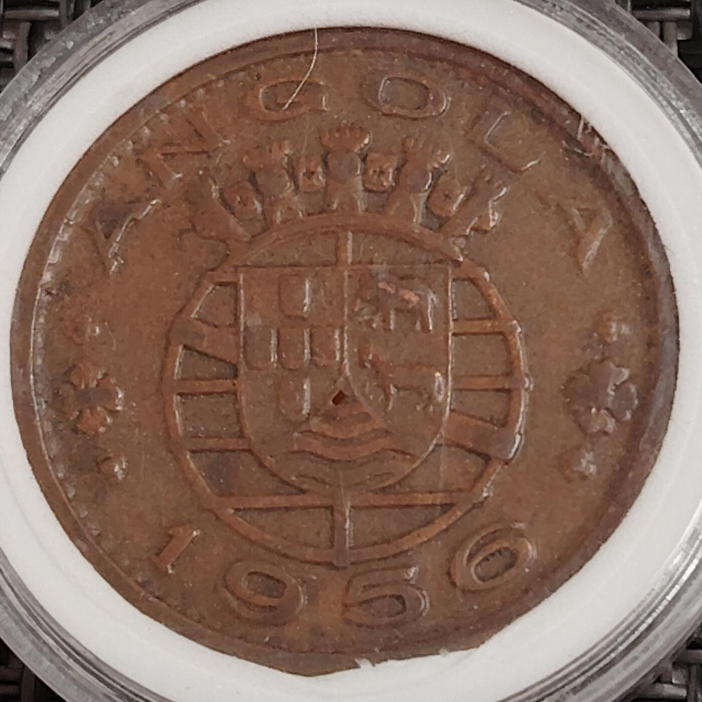 布加迪🐬～世界钱币(上海)🌾第 271 期 /  各国套币和散币 安哥拉🇦🇴 1956年 1埃斯库多