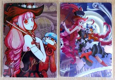 春节前倒数第三场！！龙虎卡牌-七三场（满200元包邮，无佣金，每周六结拍，欢迎送拍） - 粗闪2张 猴子动漫 璇粗定制卡 海贼王佩罗娜