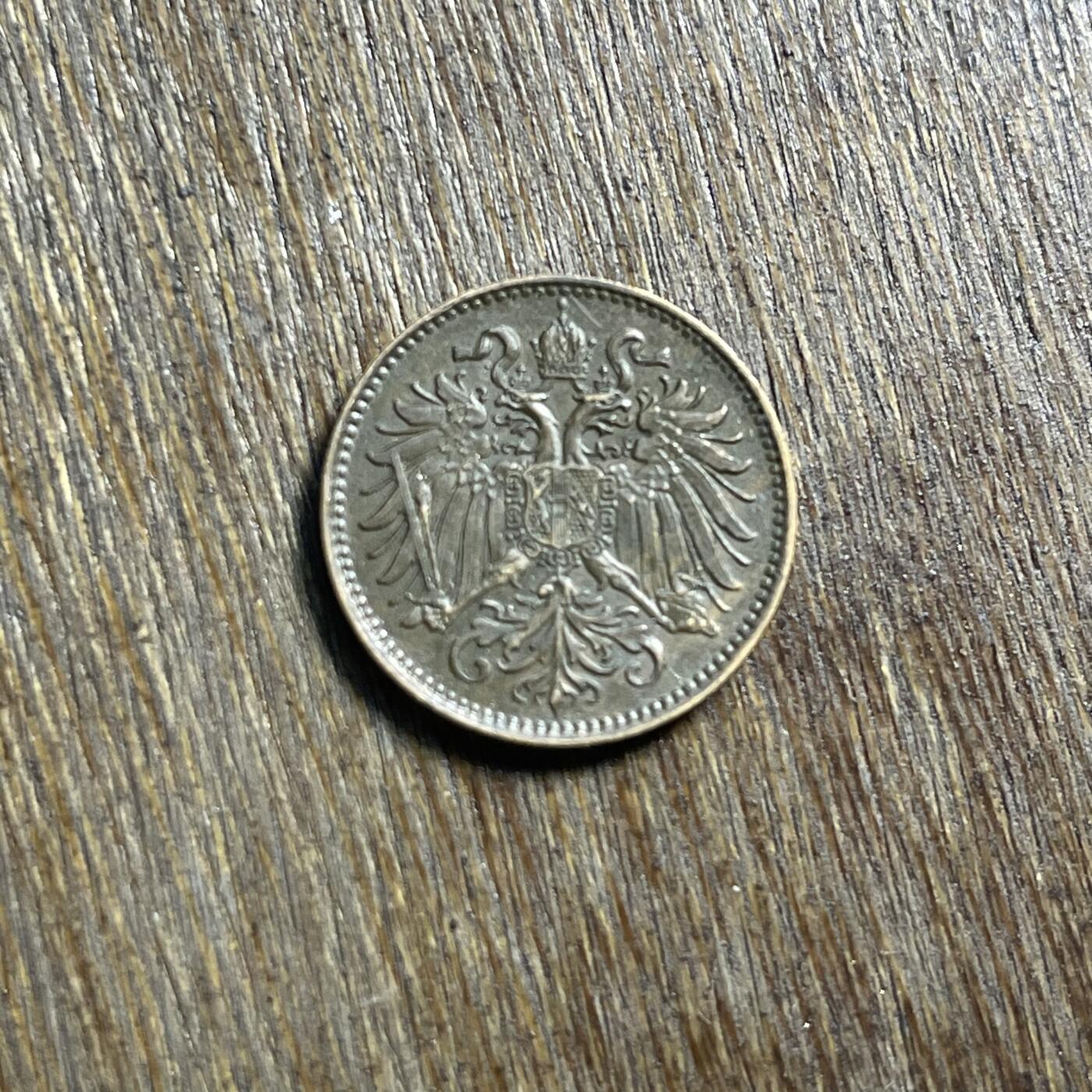 【春节前最后一拍，下一场3.3号】★第139场★散币场。不寄存，30包邮。不满30元，支付5元运费。《接受代拍 代送NGC评级》 28【无寄存】1893 极美品 奥地利  2赫勒 铜币