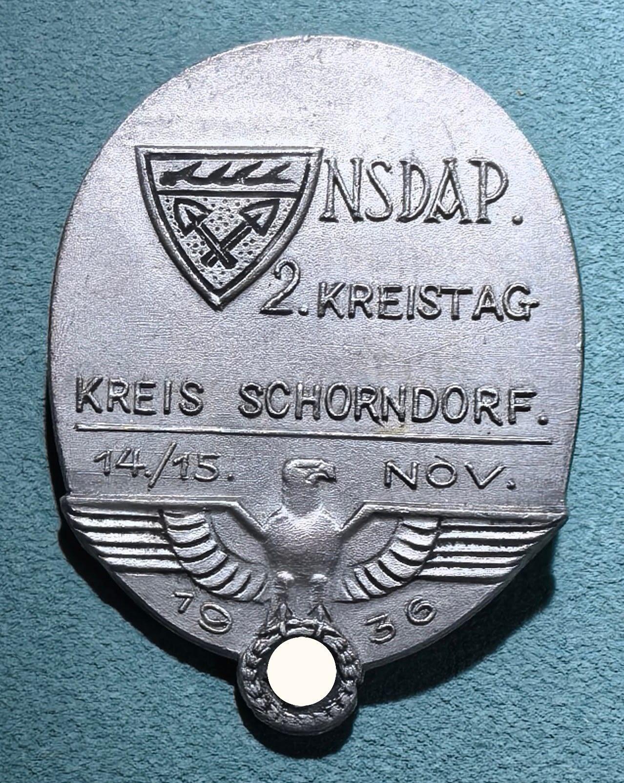 盛世勋华——号角文化勋章邮票专场拍卖第301期 德国（1939）NSDAP绍恩多夫县党部1936年第二届县日纪念证章 带厂标 极为少见