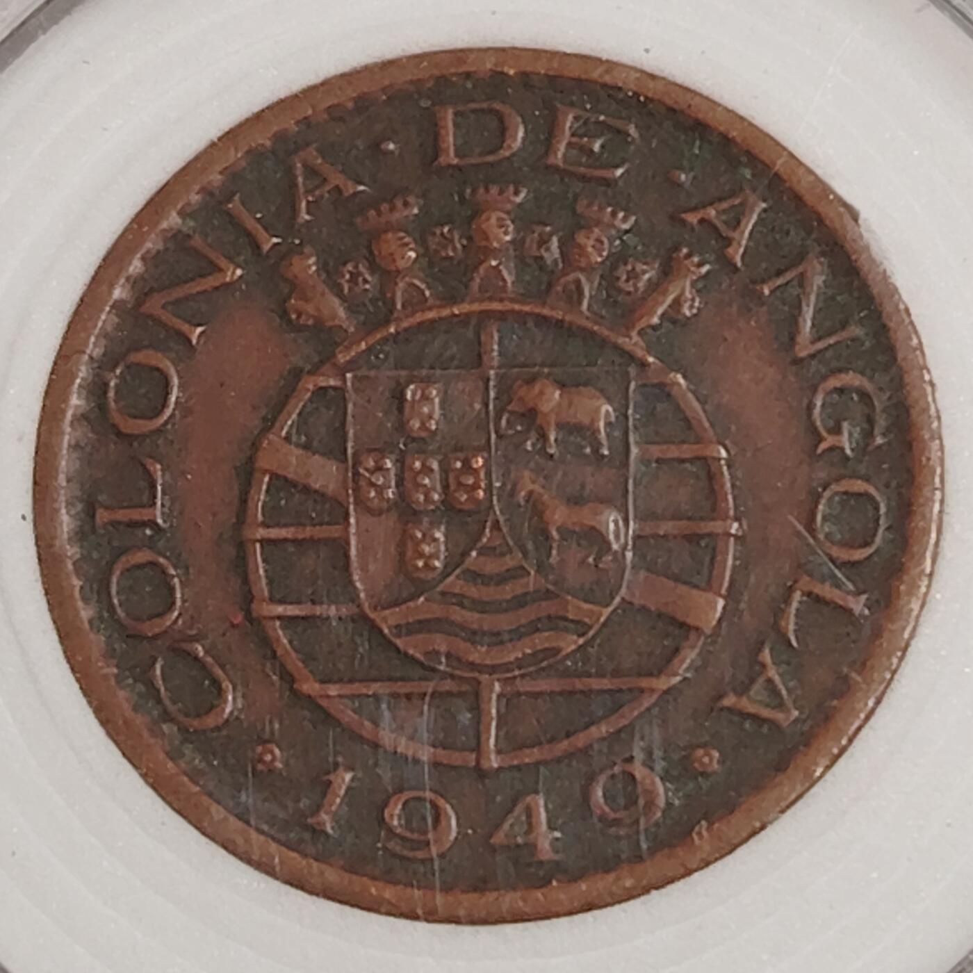 布加迪🐬～世界钱币(上海)🌾第 271 期 /  各国套币和散币 葡萄牙殖民地/安哥拉🇦🇴 1949年 20分 1648年革命300周年纪念版