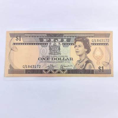 各国外币第109期 - 斐济1元 有横杠 全新