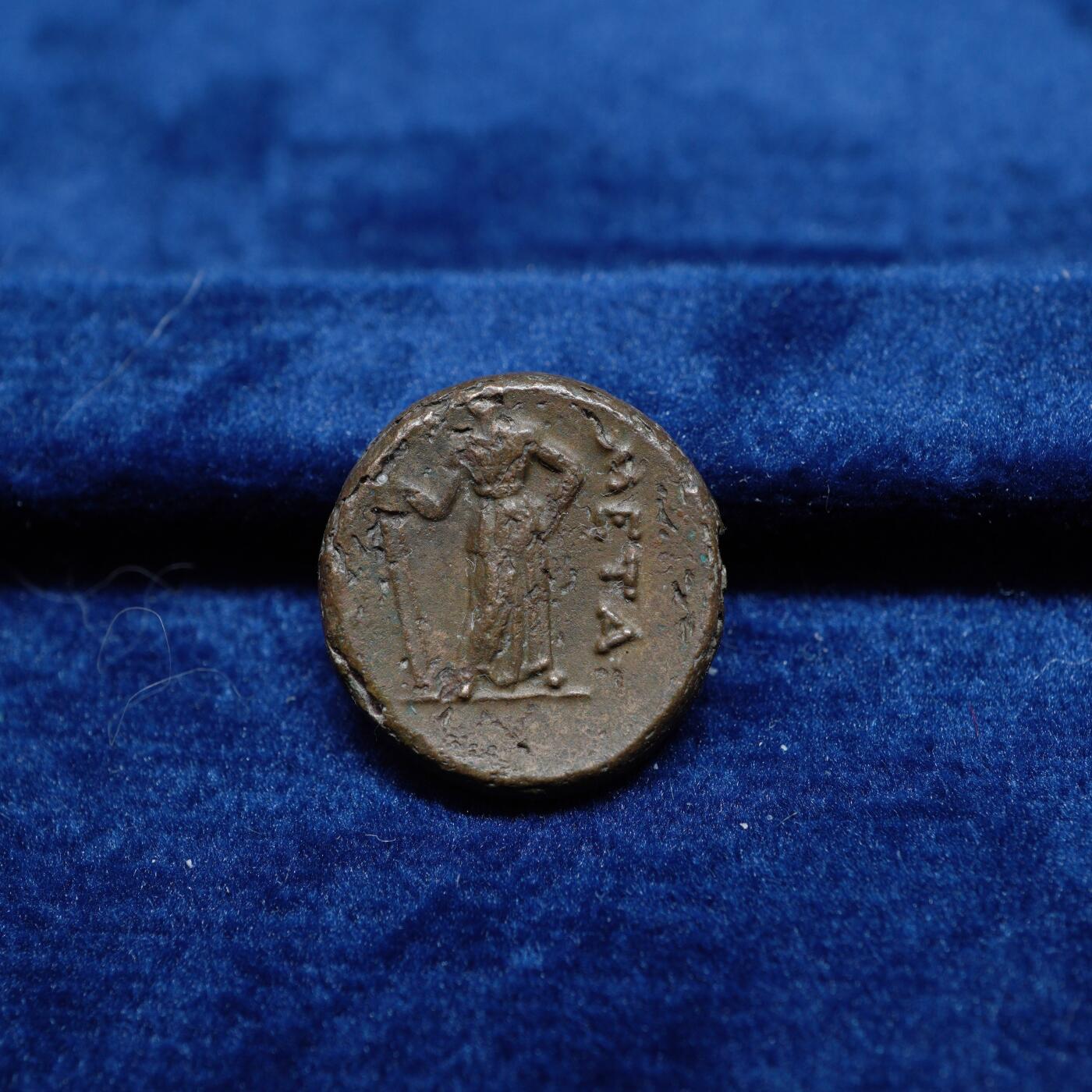 琋语集藏2026年02月欧洲古典打制币拍卖 古希腊卢卡尼亚留基帕斯与丰收女神铜币