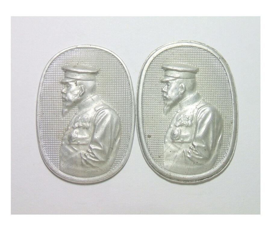 单枚价 日本明治天皇老年军装像高浮雕精制大镀银章 薄版 30×40MM 3克 