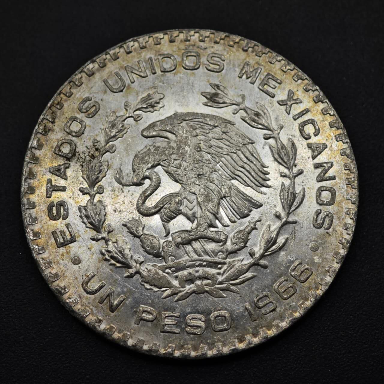 【淘币小摊】实时拍第八百五十三拍   散币银币场   满百包邮可预留二周 每周一统一发货   墨西哥1966年一比索低银币