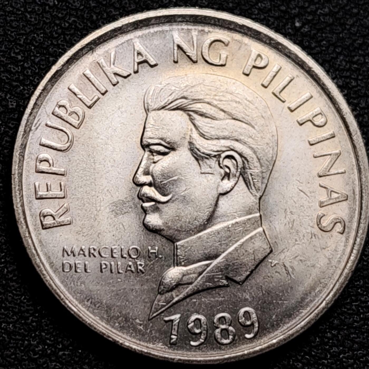 泉币菌-第173场- 精品福利场 原光极美 飞鹰 菲律宾1989年50分铜镍硬币 食猴鹰25毫米6.0克