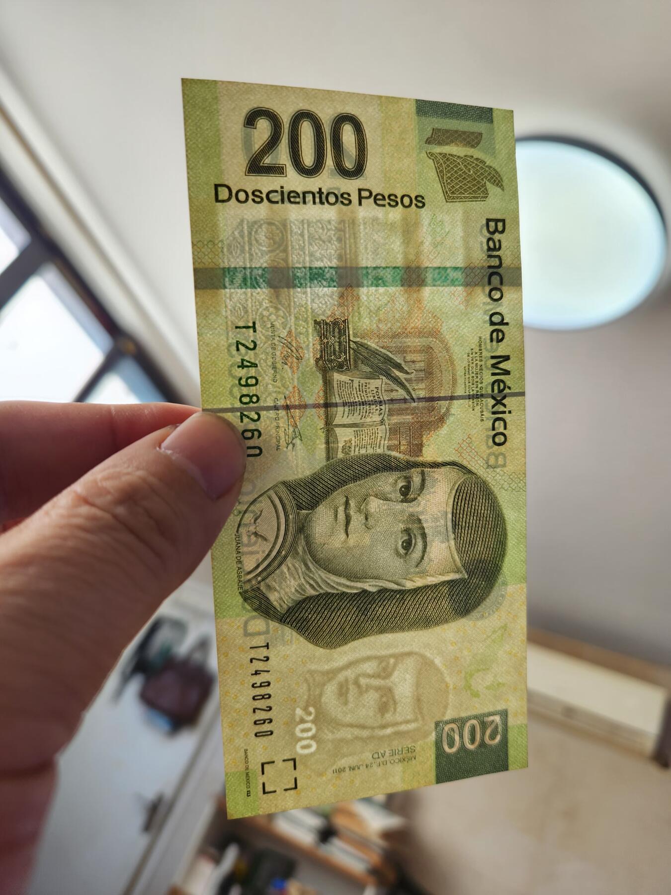 1月22号晚上8点 外国纸币自动截拍第11场 墨西哥200全新