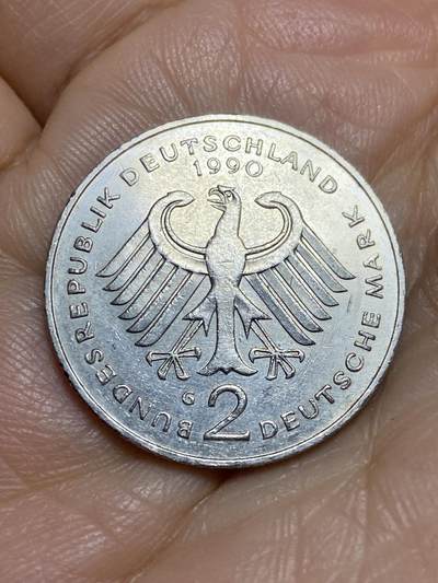 2026年第十三场(总第一百八十二场）外国好品散币场(免佣金) - 德国🇩🇪1990年2马克(第四版，G标，卡尔斯鲁厄造)