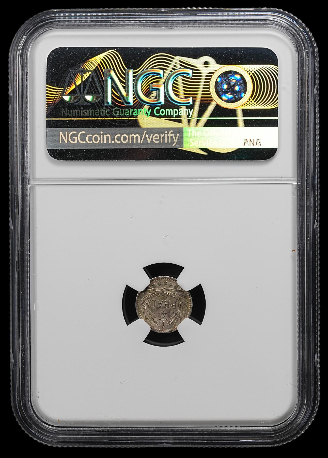 修遠堂世界钱币第102期 NGC MS62 1894年危地马拉1/4 REAL小银币