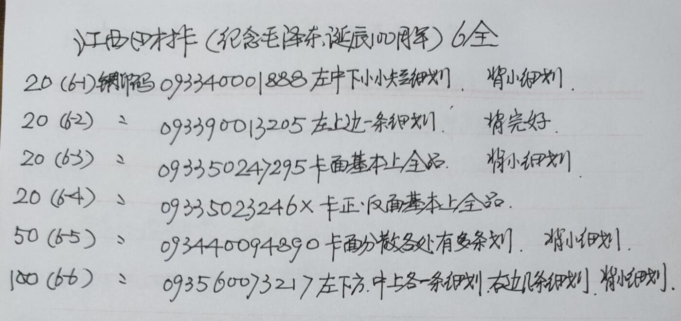 公藏第61期裸卡拍卖