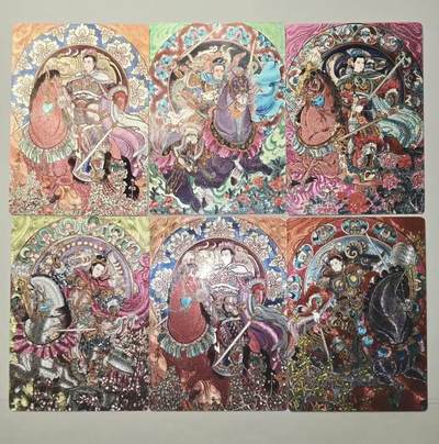 春节前倒数第三场！！龙虎卡牌-七三场（满200元包邮，无佣金，每周六结拍，欢迎送拍） - 冷烫全粗6张 星宿文创 冯涛 - 生肖三娘 一套 (盲包拆出，不好凑)