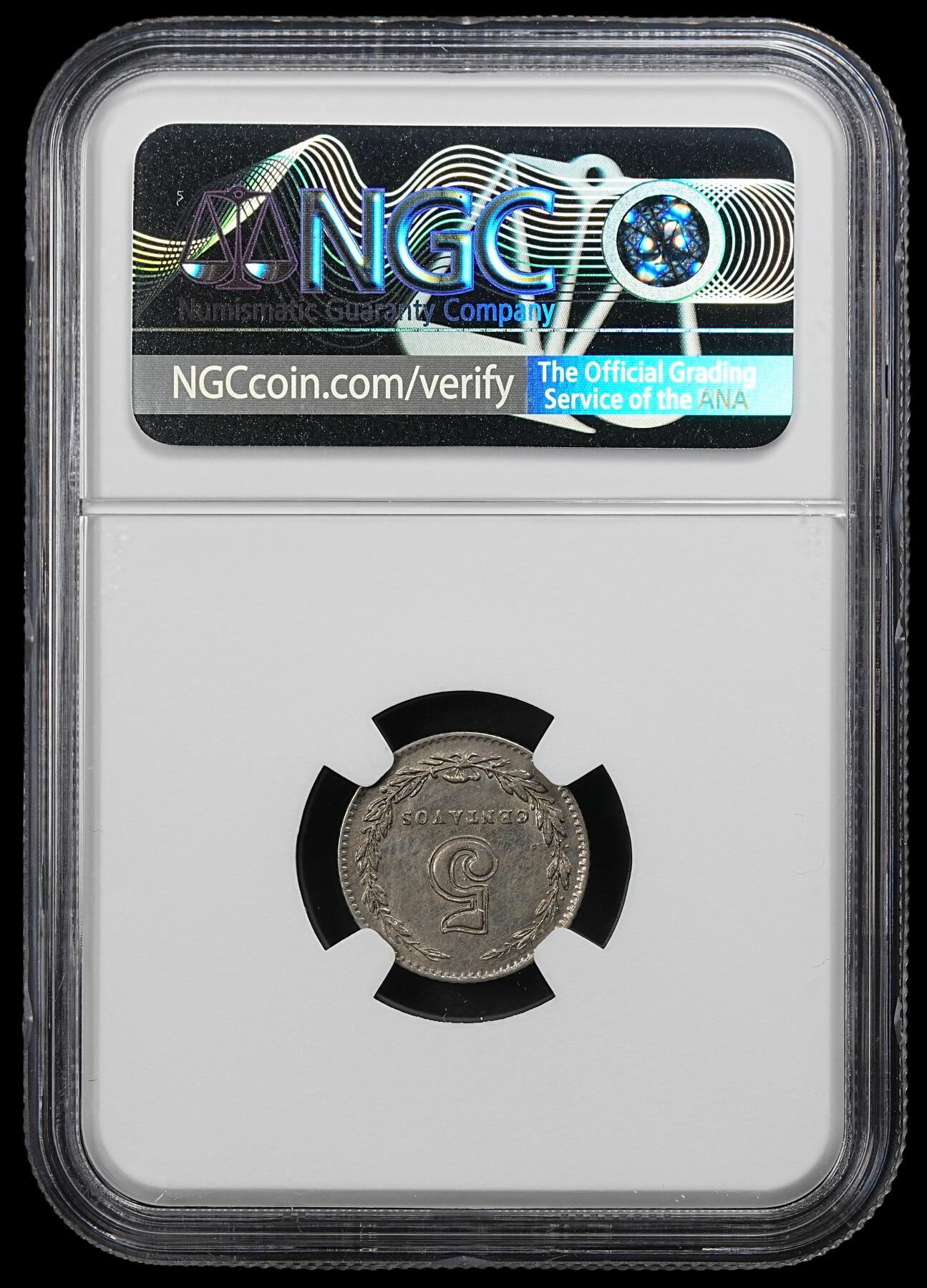 修遠堂世界钱币第102期 NGC MS62 1899年阿根廷5分