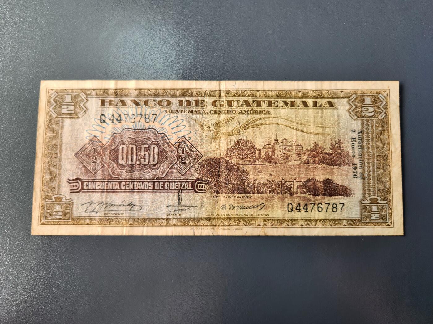 1月22号晚上8点 外国纸币自动截拍第11场 危地马拉原票美品稀少