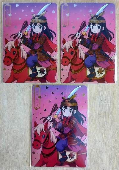 春节前倒数第三场！！龙虎卡牌-七三场（满200元包邮，无佣金，每周六结拍，欢迎送拍） - 彩闪3张 玩卡秀 福袋专属卡 Q版扈三娘三宫