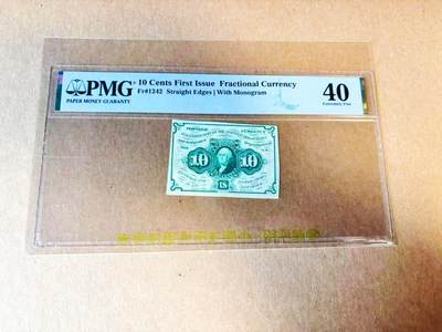 【Blue Auction】世界纸币精拍第778期——18级TOP拍卖/信誉/品质/专业/高效💫 - 美国 10美分 军票 华盛顿头像 PMG40