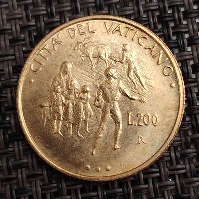 布加迪🐬～世界钱币(上海)🌾第 271 期 /  各国套币和散币 - 梵蒂冈🇻🇦 1995年 200里拉纪念币
