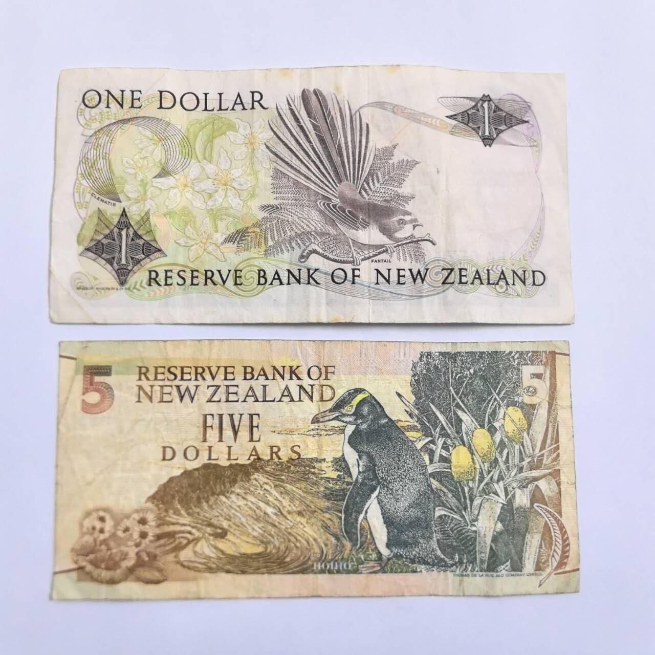 各国外币第109期 新西兰1元5元 