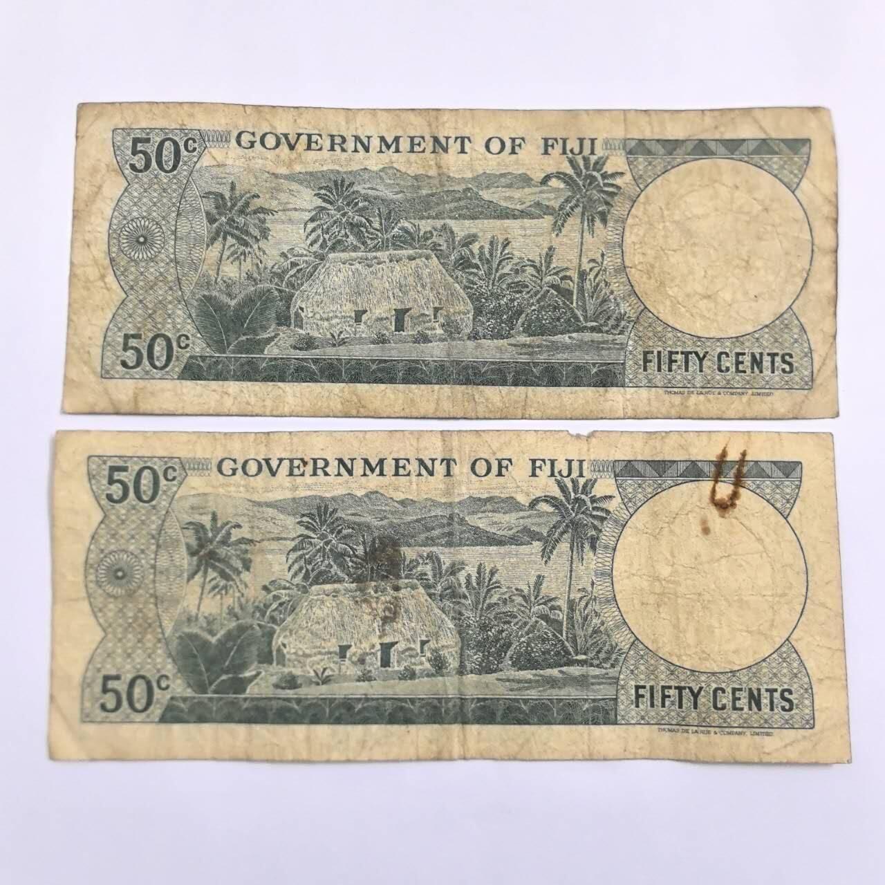 各国外币第109期 斐济50分 2张