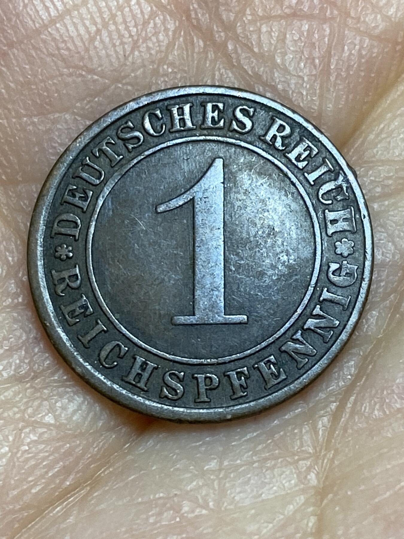 2026年第十三场(总第一百八十二场）外国好品散币场(免佣金) 德意志魏玛共和国1924年1芬尼(首发年，J标，汉堡造)