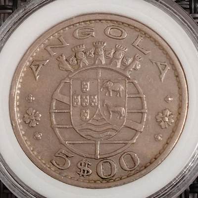 布加迪🐬～世界钱币(上海)🌾第 271 期 /  各国套币和散币 - 葡属安哥拉🇦🇴 1972年 5埃斯库多