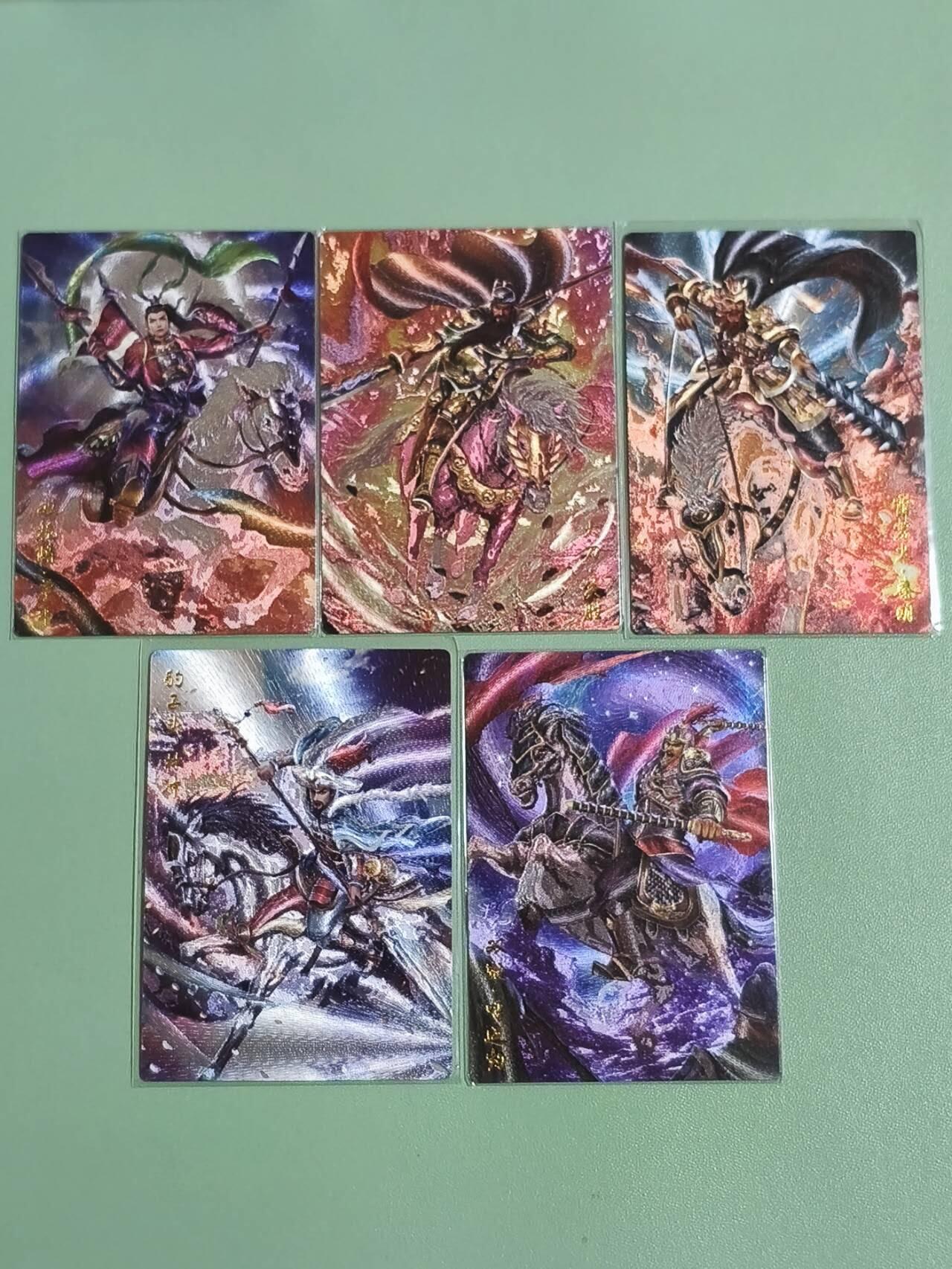光影卡牌第29期，各家亲签，各家套卡，持续收拍品 豪卡周千策水浒，五虎上将，粗闪工艺